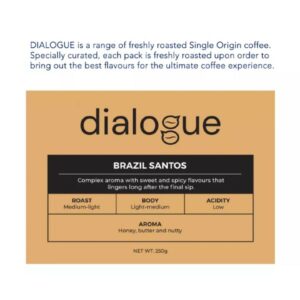 Dialogue Single Origin Brazil Santos Freshly Roasted Coffee Beans